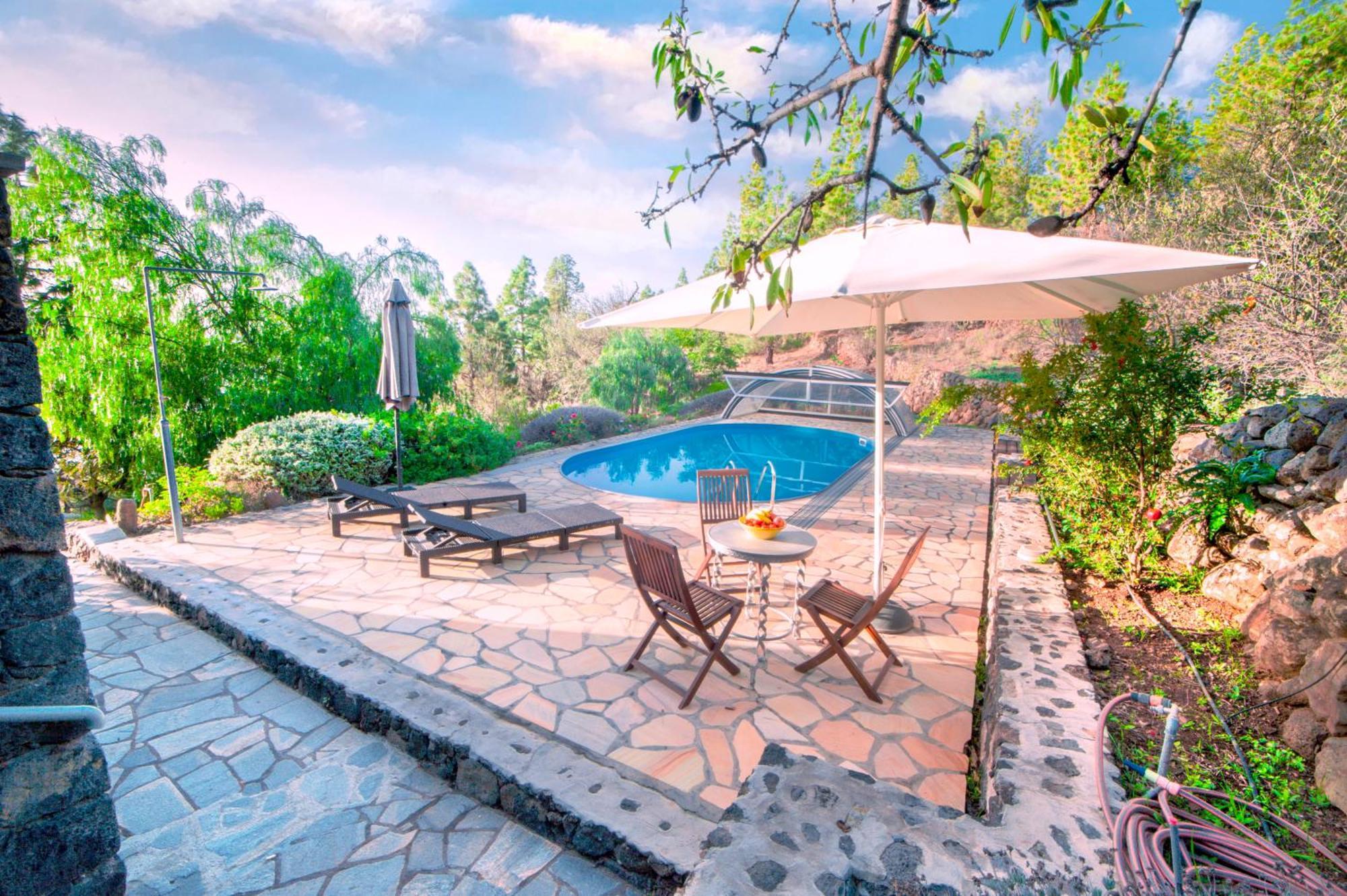 Feriendomizil Finca Tijarafe Mit Beheiztem, Abdeckbarem Pool מראה חיצוני תמונה